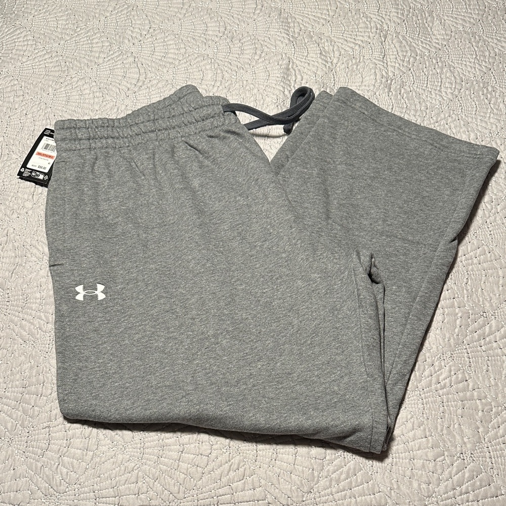Under Armour Men’s Heather Gray Rival Fleece Pants, NWT’s……size 3X